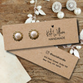 Hart Script Oorbel Sieraden kraft Display Kaart