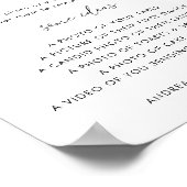 Hart script opblazen hun telefoons bruiloft teken poster (Hoek)