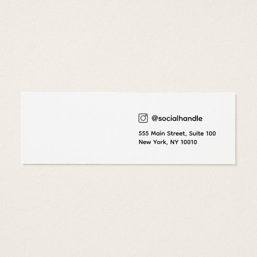 Hart Script Stud Oorbel Sieraden Display Kaart (Achterkant)