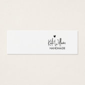 Hart Script Stud Oorbel Sieraden Display Kaart (Voorkant)