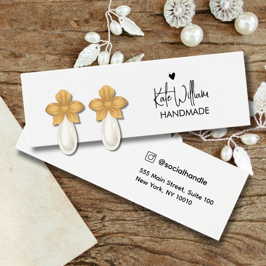 Hart Script Stud Oorbel Sieraden Display Kaart