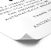 Hart Script Typografie Audio Gastenboek Bruiloft Poster (Hoek)