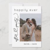 Hart Script Wij zijn Gevlucht Foto Bruiloft Ontvan Kaart (Voorkant)