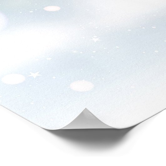 Hart Script Winter Bruiloft Welkom Bord Poster (Hoek)