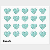 Hart Scroll Aqua W Wit Sticker (Vel)