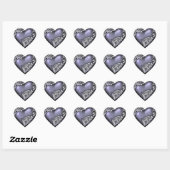 Hart Scroll Donker Violet Hart Sticker (Vel)