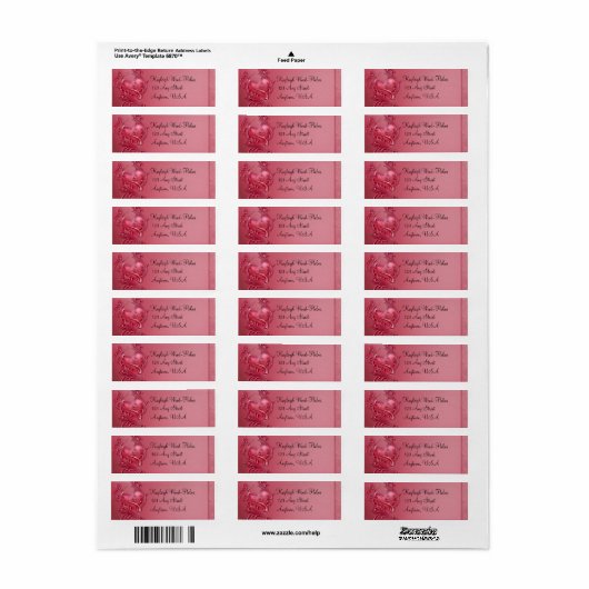 Hart Scroll Etiket (Full Sheet)