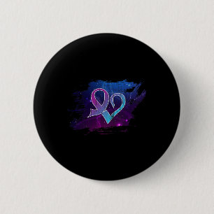 Hart Semicolon Zelfmoord Preventie Awareness Happy Ronde Button 5,7 Cm