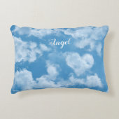 Hart Shaped Cloud Lovely Blue Sjabloon Elegant Accent Kussen (Voorkant)