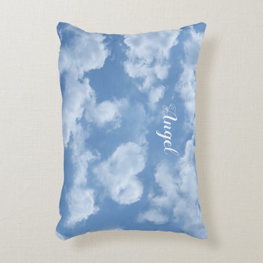 Hart Shaped Cloud Lovely Blue Sjabloon Elegant Accent Kussen (Voorkant(Verticaal))