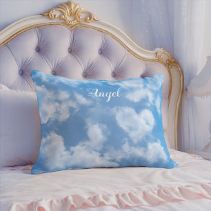 Hart Shaped Cloud Lovely Blue Sjabloon Elegant Accent Kussen