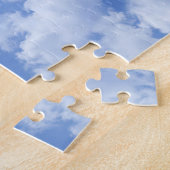 Hart Shaped Cloud Lovely Blue Sjabloon Elegant Legpuzzel (Zijkant)