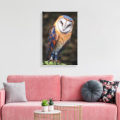 Hart-Shaped Face Barn Owl Canvas Afdruk (Insitu (Woonkamer))