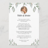 Hart Shaped Foto Collage Botanisch Memorial Programmakaart (Achterkant)