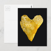 Hart Shaped Potato Chip Briefkaart (Voorkant / Achterkant)