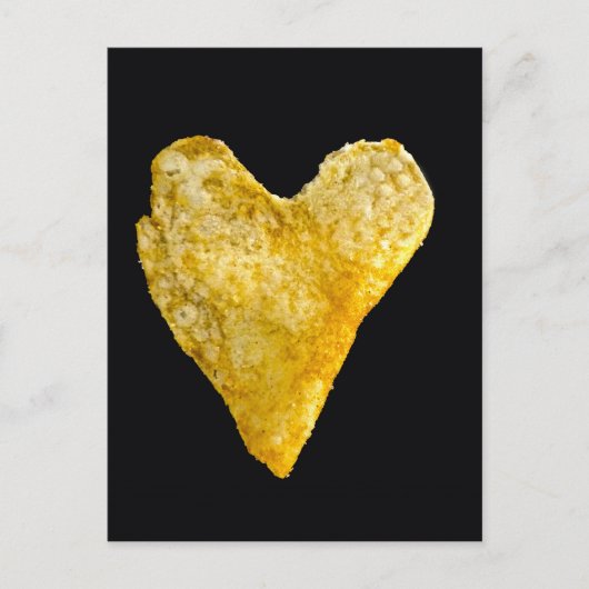 Hart Shaped Potato Chip Briefkaart (Voorkant)