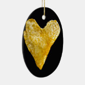 Hart Shaped Potato Chip Keramisch Ornament (Rechts)