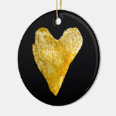 Hart Shaped Potato Chip Keramisch Ornament (Links)