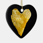 Hart Shaped Potato Chip Keramisch Ornament (Rechts)