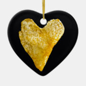Hart Shaped Potato Chip Keramisch Ornament (Voorkant)