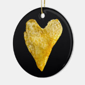 Hart Shaped Potato Chip keramisch sieraad Keramisch Ornament (Links)