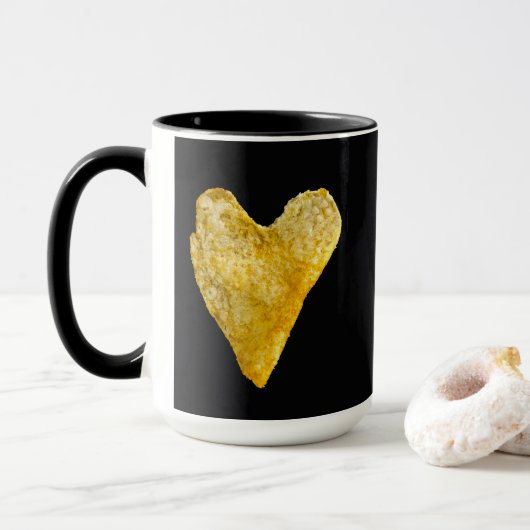 Hart Shaped Potato Chip Mok (Met donut)