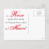 Hart-Shaped Red Rose Valentijnsdag Holiday Post Feestdagenkaart (Achterkant)