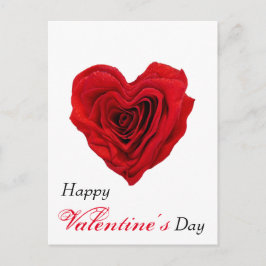 Hart-Shaped Red Rose Valentijnsdag Holiday Post Feestdagenkaart