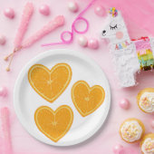 Hart Sinaasappel Papieren Bord – Citrus Feest Deco (Feest)