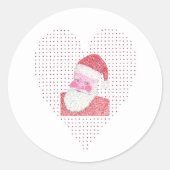 Hart Sinterklaas vakantie Stickers in Pointillism (Voorkant)