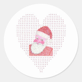 Hart Sinterklaas vakantie Stickers in Pointillism