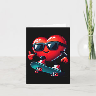 Hart Skateboarder Valentijnsdag Va Kaart