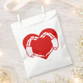 Hart Skelet Handen Gotische valentijn Rood Bedankzakje (Geknipt)
