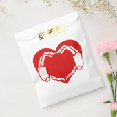 Hart Skelet Handen Gotische valentijn Rood Bedankzakje (Gezegeld)
