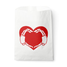 Hart Skelet Handen Gotische valentijn Rood