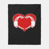 Hart Skelet Handen Gotische Valentijn Rood Classic Fleece Deken (Voorkant)