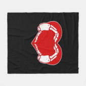 Hart Skelet Handen Gotische Valentijn Rood Classic Fleece Deken (Voorkant (Horizontaal))