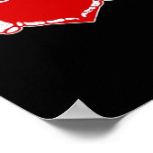 Hart Skelet Handen Gotische Valentijn Rood Classic Poster (Hoek)