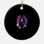 Hart Skelet Handen - Halloween Pastel Gothic Eyeba Keramisch Ornament (Voorkant)