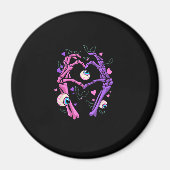 Hart Skelet Handen - Halloween Pastel Gothic Eyeba Magneet (Voorkant)