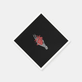 Hart skelet handen servet (Hoek)