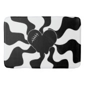 Hart smelten in zwart en wit badmat (Voorkant)