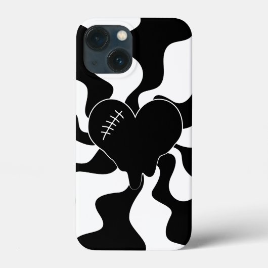 Hart smelten in zwart en wit Case-Mate iPhone case (Achterkant)