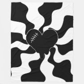 Hart smelten in zwart en wit fleece deken (Voorkant)