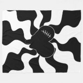 Hart smelten in zwart en wit fleece deken (Voorkant (Horizontaal))