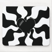 Hart smelten in zwart en wit muismat (Voorkant)