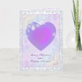 Hart & Sneeuw Kerstmis Kaart (Voorkant)