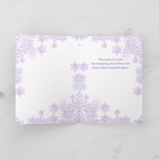 Hart & Sneeuw Kerstmis Kaart (Binnen)