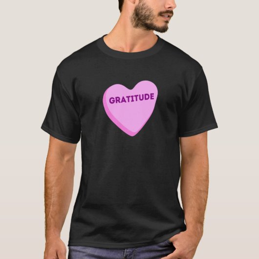 Hart Snoep Dankbaarheid - Dankbare Geschenken T-shirt (Voorkant)