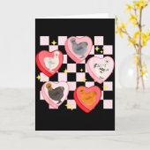 Hart Snoep Silkie Kip Valentijnsdag Boer Dier Kaart (Gele Bloem)